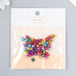 Набор декора для творчества Колокольчики цветные d=0,6 см набор 50шт - Арт узор фото 4