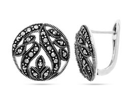 Серьги из серебра марказит, SL-AGA1176