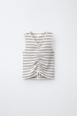 TOP PUNTO CANAL? FRUNCE / Rayas marrones