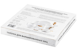 Тарелка д/фарш. яиц 23*23*1,5 см Айсберг + бамбук. подставка - Elan gallery фото 10