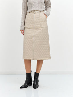 юбка стеганая длины миди на молнии - Glenfield фото 4