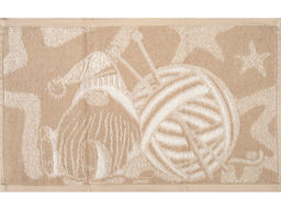 1с105.513ж2 Гном и клубок (лен3) Полотенце махровое 50х30 см