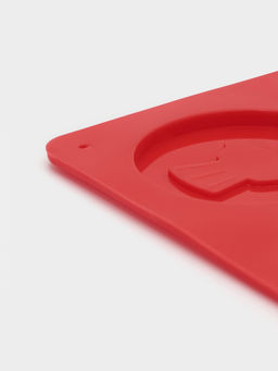 Форма для конфет и шоколада новогодняя Доляна Новогодние кружочки, силикон, 29.8?17.5 см, 14 ячеек (d=5 см), красная