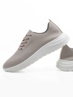 03-YH596-3 GRAY/BEIGE Полуботинки летние женские (натуральная кожа)