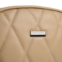 Сумка женская кросс-боди на молнии, 19×7×15 см, со стёжкой, бежевая