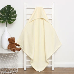 Полотенце-уголок махровый Крошка Я 85х85 см, цвет молочный, 340 г/м, 100% хлопок