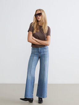 Wideleg Kad?n Jean Pantolon