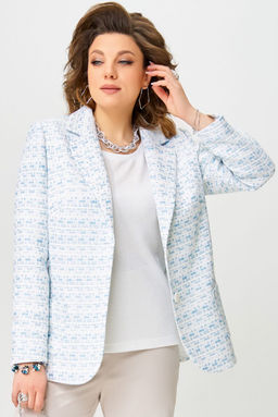 Жакет FITA 20661 бело-голубой  фото 5