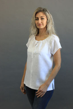 100% ЛЁН Блуза с вышивкой - Елецкие узоры фото 3