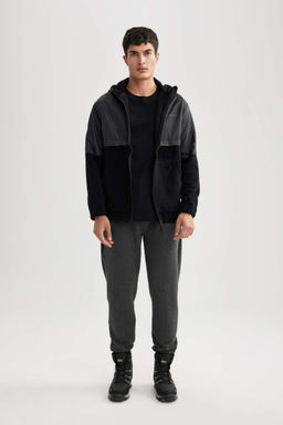 Флисовый кардиган с капюшоном Discovery Channel Relax Fit - Defacto фото 2