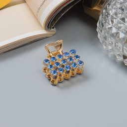 Цена за 6 шт. Крабик для волос «Классик», 2.5 см, золото МИКС