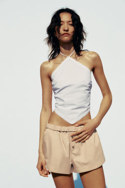 TURN-UP WAIST MINI SHORTS - Zara фото 2