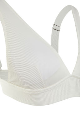 Ekru Ucgen Dokulu Core Bikini Ustu TBESS22BU0017