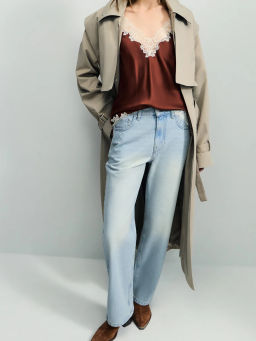 Джинсы straight с высокой посадкой регулярной длины / Zarina