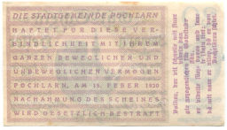 20 геллеров 1920 года Австрия Пёхларн (нотгельд)