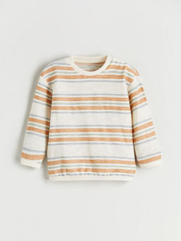 Bisiklet Yaka Erkek Bebek Sweatshirt ve E?ofman Alt 2li