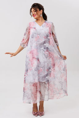 Платье ANELLI 1605 розовый сапфир  фото 3