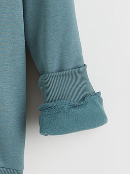 Kap??onlu Minecraft Bask?l? Erkek ?ocuk Kal?n Sweatshirt