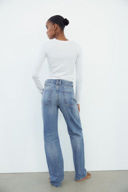 JEANS TRF STRAIGHT COMFORT HIGH WAIST - Zara фото 19