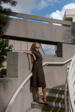 KNITTED MIDI DRESS
