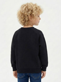 Свитшот с нашивкой 22-0968 черный - Mini maxi фото 4