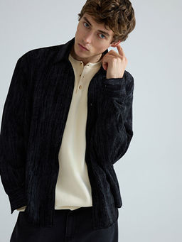 Regular Fit Kadife Erkek G?mlek