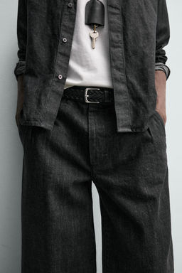 PANTAL?N CHINO DENIM BARREL FIT / Gris - Zara фото 7