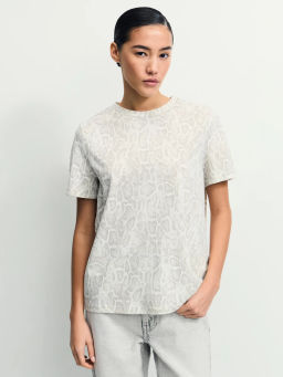 Футболка из хлопка с принтом / Zarina  фото 3