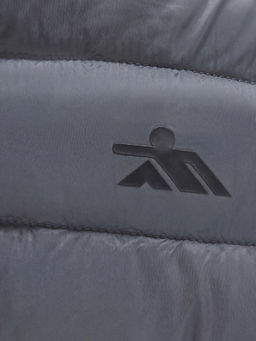 Куртка мужская гибридная стёганая с капюшоном с графеновой подкладкой темно-серого цвета 9621_1TC