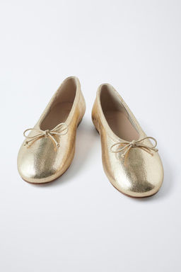 METALLIC BALLET FLATS - Zara фото 3
