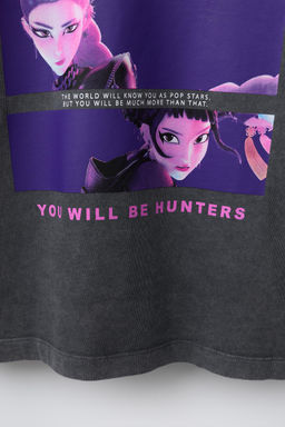 KPOP DEMON HUNTERS NETFLIX WASHED PRINT T-SHIRT - Zara фото 4
