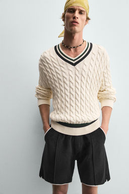 CONTRAST TOWELLING BERMUDA SHORTS - Zara фото 5