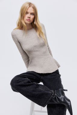 Jersey en punto de canal? con peplum - H&m фото 7