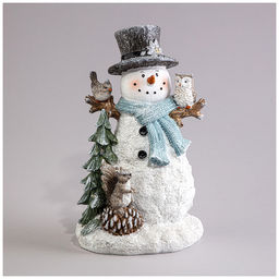 СТАТУЭТКА СНЕГОВИК С LED-ПОДСВЕТКОЙ 14Х12Х23 СМ