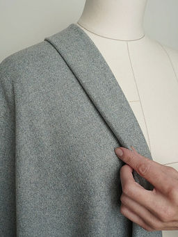 Шерсть пальтово-костюмная Твид цв.Св.серо-голубой, ш.1.5м, шерсть-50%, п/э-50%, 380гр/м.кв - Купава фото 5