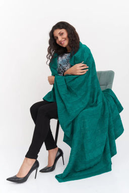 ЗЛАТА Плед 35969/изумруд