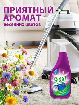 Спрей пятновыводитель для ковров и ковровых покрытий с антибактериальным эффектом G-oxi с ароматом в - Grass фото 4