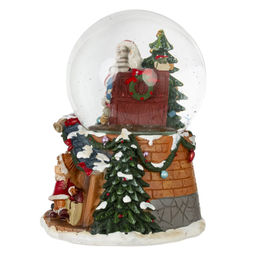 Фигурка декоративная "Дед Мороз" в стекл шаре (муз, вьюга, ААх3,н/п), D 9.5 см, L12 W12 H16 см