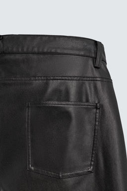 LEATHER-EFFECT STRAIGHT-LEG TROUSERS - Zara фото 7