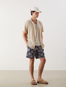 K?sa Boy Desenli Erkek Deniz ?ortu