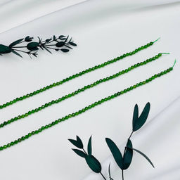 Бусины для украшений из Хромдиопсида (95 бусин) 39 см