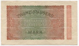 Банкнота 20000 марок 1923 года Германия