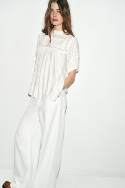 ROMANTIC BALLOON SLEEVE BLOUSE - Zara фото 12