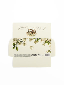 Цена за 3 шт. Конверт для денег с наклейкой, «С днём свадьбы», тиснение, 17.5×9 см