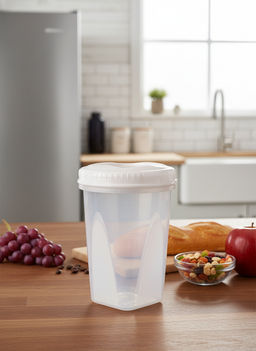 Цена за 2 шт. Банка с завинчивающейся крышкой "Тондо" 0,9л кремовая С286КРЕМ