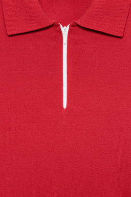 POLO PUNTO CREMALLERA / Rojo