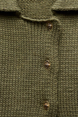 KNIT CARDIGAN WITH GOLDEN BUTTONS - Zara фото 7
