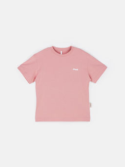 Футболка оверсайз с печатью Персик