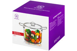 Кастрюля 4,5 л 30*20*20,5 см Crystal glass с крышкой - Elan gallery фото 22