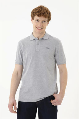 Мужская серая меланжевая базовая футболка